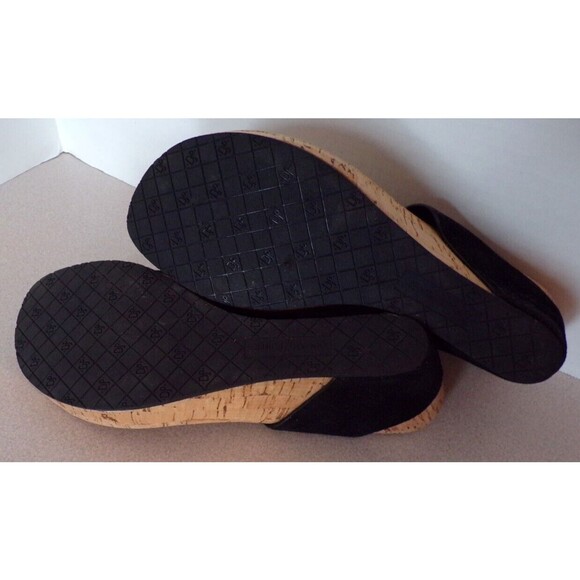 Donald Pliner Gyer Wedge Sandals Metallic Black/Black 8.5 M - Picture 5 of 5